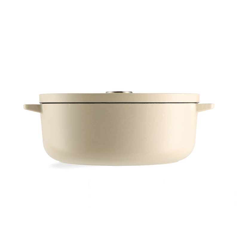 KitchenAid - garnek żeliwny owalny 5,6L Almond Cream