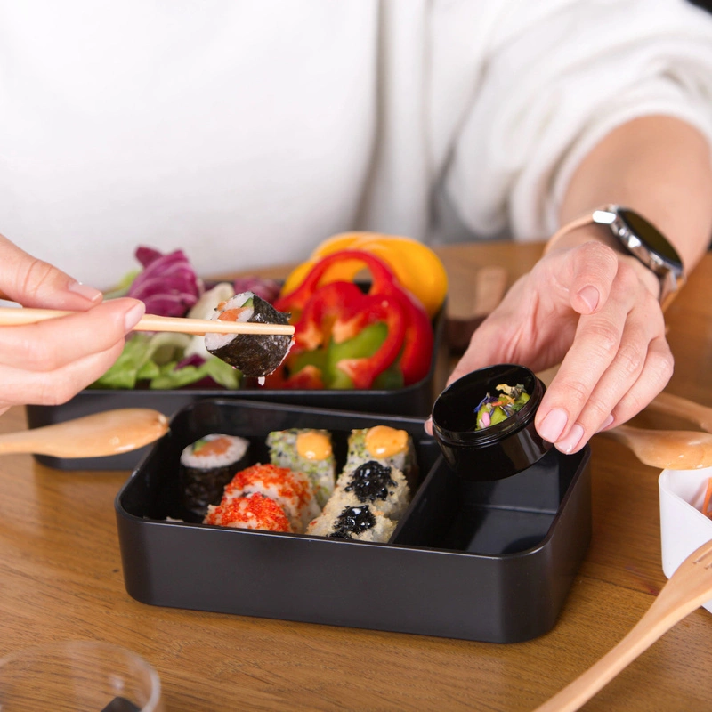 UMAMI - Lunchbox Original - Black & Bamboo - 1200 ml