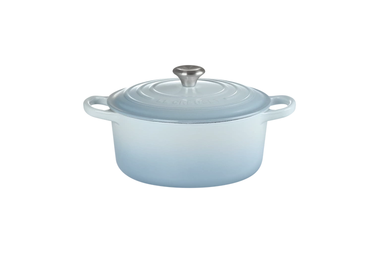 Le Creuset - garnek żeliwny Signature 20 cm 2,4 l coastal blue