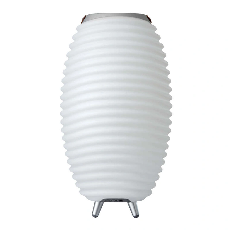 Kooduu - SYNERGY 50 Lampa LED z głośnikiem i coolerem na napoje - 56 x 32 cm, Biały
