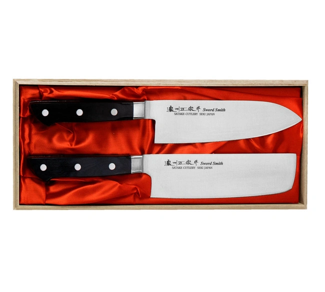 Satake - Katsu Zestaw nóż Santoku + Nakiri