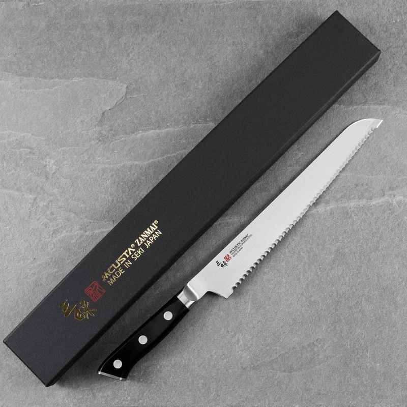 Mcusta Zanmai - Classic Damascus VG-10 Pakka Nóż do pieczywa 23cm