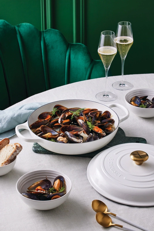 Le Creuset - garnek gourmet profesjonalny 30 cm 3,5 l biały