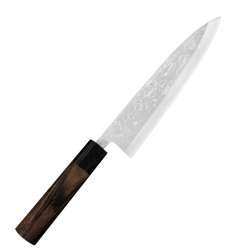 Hideo Kitaoka - Shirogami Satin Damascus Nóż Miroshi Deba 21cm