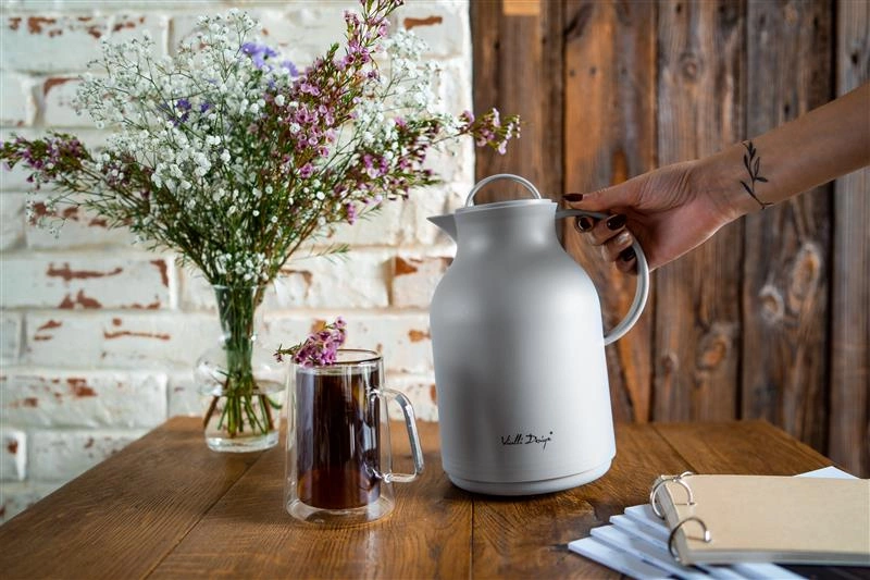 Vialli Design - Termos z wkładem szklanym 1L AMO szary