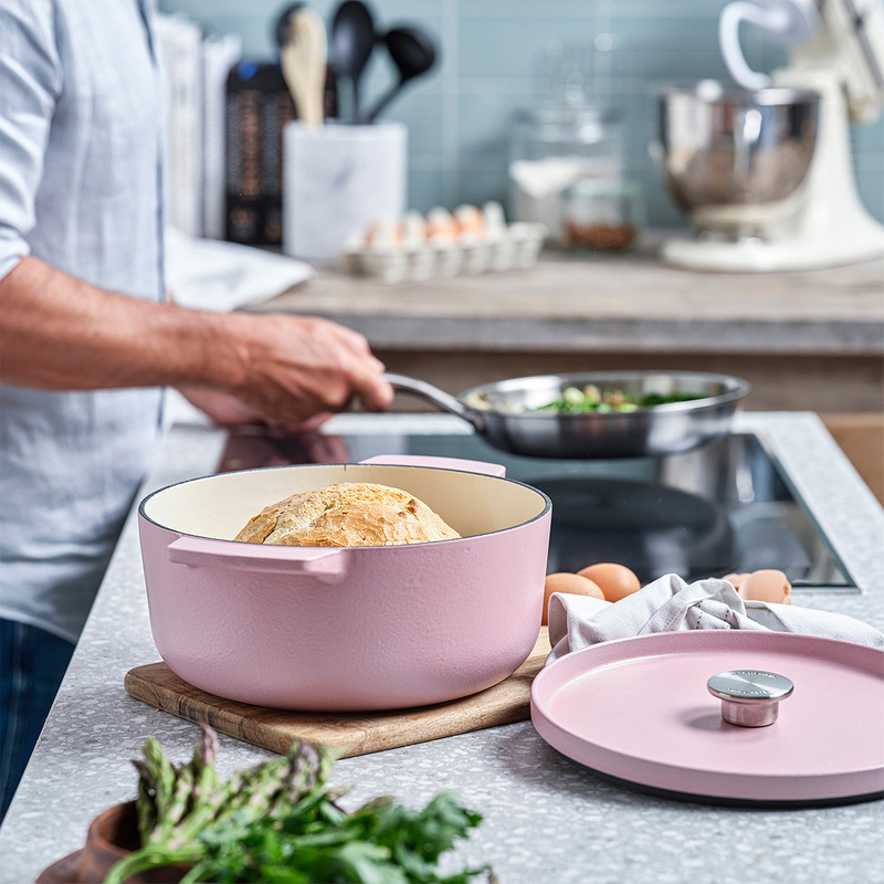 KitchenAid - garnek żeliwny 5,2L Dried Rose