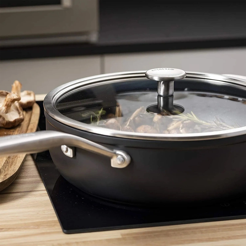 KitchenAid - Patelnia głęboka z pokrywką Forged Hardened 28 cm