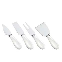 Cilio - zestaw 4 noży do sera z porcelanowymi uchwytami Formaggio