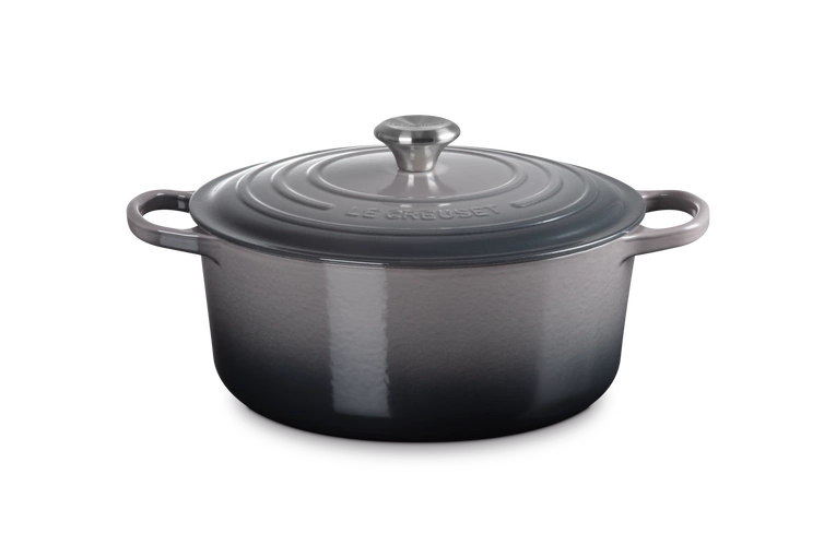Le Creuset - garnek żeliwny emaliowany Signature 28 flint