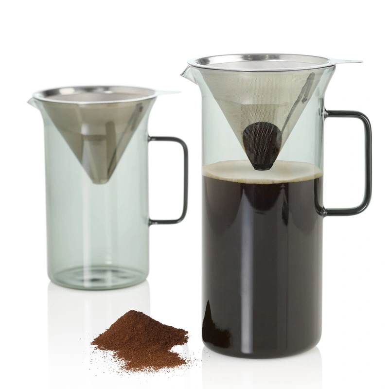 AdHoc - Zaparzacz przelewowy IMPACT, szary 600ml