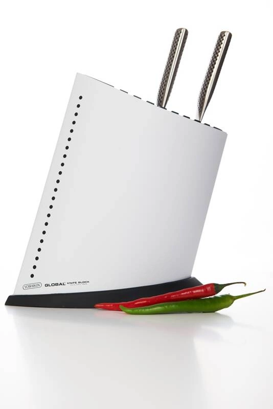 Global - Blok na 9 noży w kształcie żaglowca – biały