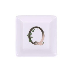 La Porcellana Bianca - talerzyk kwadratowy 10 cm, Wzór Q Adorato