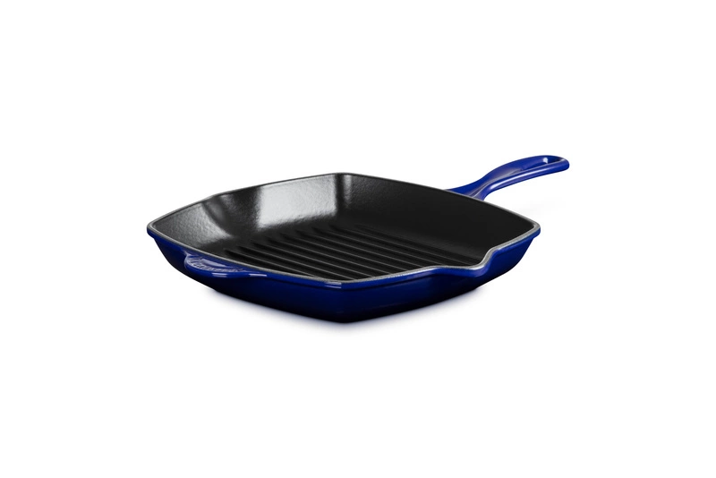 Le Creuset - patelnia żeliwna grillowa z dwoma uchwytami 26 cm Indigo