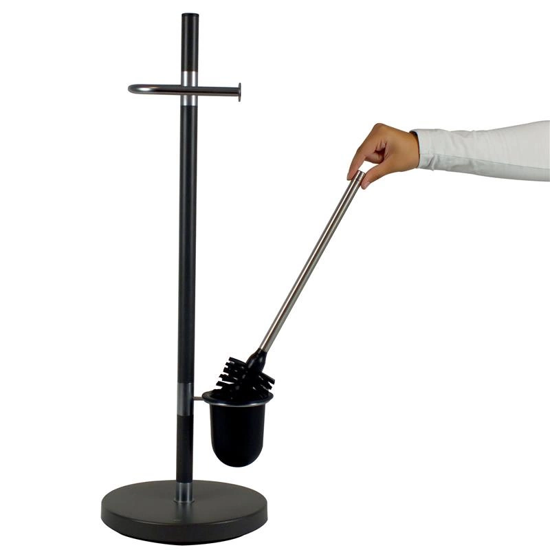 Kela - Stojak WC+szczotka toaletowa antracyt Sinerio