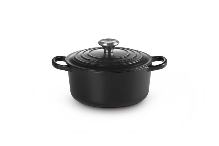 Le Creuset - brytfanna żeliwna emaliowana Signature okrągła 18 cm 1,8 l czarna