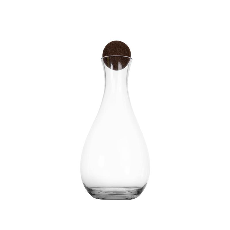 Sagaform - karafka do wina, szkło/korek, 2,0 l, śred. 14,5 x 35 cm Nature