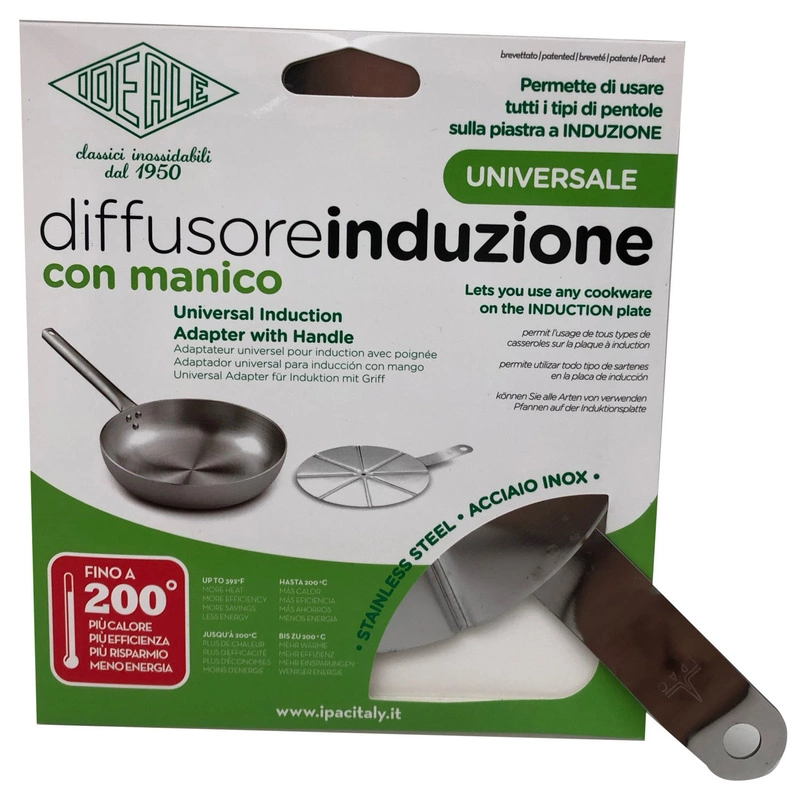 IDEALE - Adapter z uchwytem do płyt indukcyjnych, stal nierdzewna