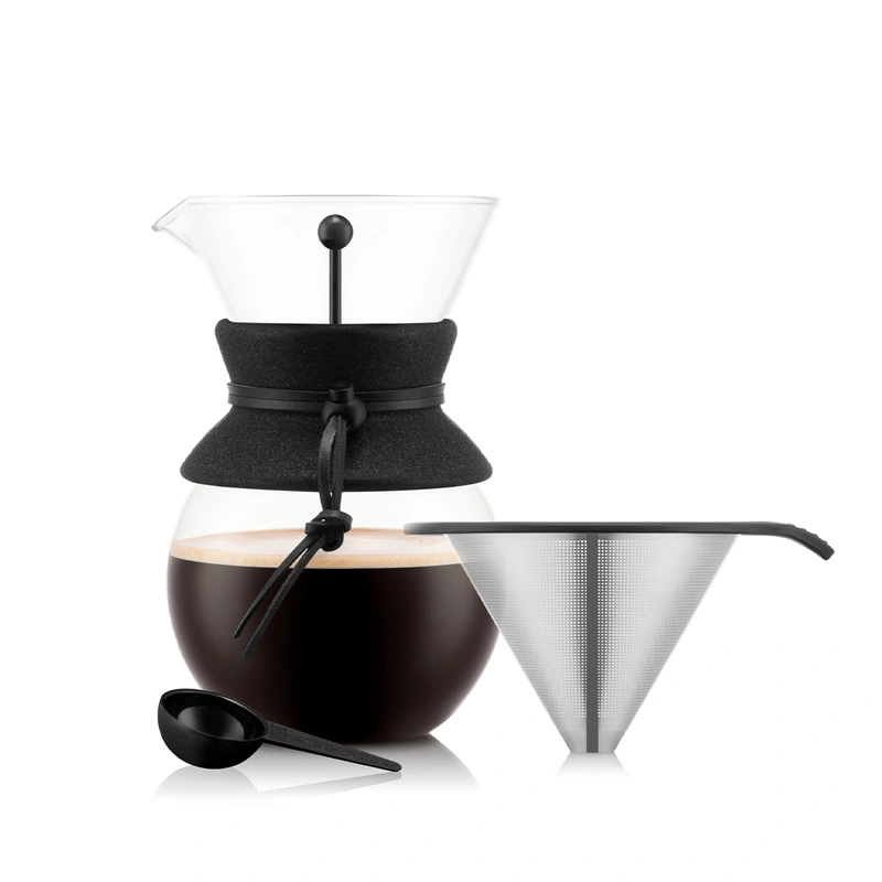 Bodum - zaparzacz do kawy z filtrem stałym Pour Over 1L Cork - Dark Roast