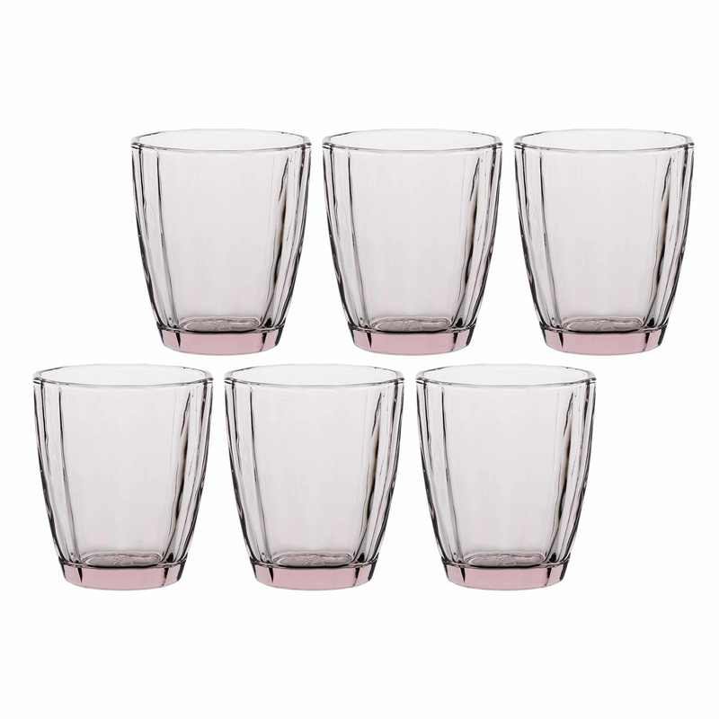 Rose&Tulipani - zestaw 6 szklanek 320 ml jasnoróżowy Amami
