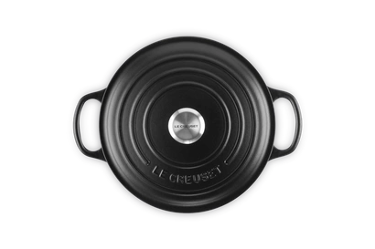 Le Creuset - brytfanna żeliwna emaliowana Signature okrągła 22 cm 3,3 l czarna