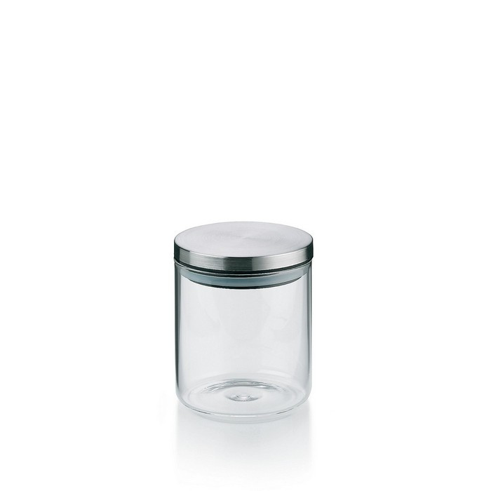 Kela - Pojemnik szklany 0,6 l stal Baker