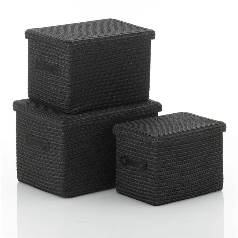 Kela - zestaw koszy, 3 szt., czarny Rimossa