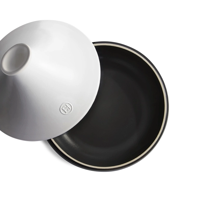 Emile Henry - Tagine Delight indukcja 26cm 2l - biało- czarny