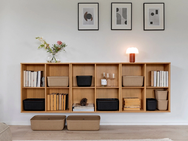 Zone Denmark - Pudełka do przechowywania 2 szt. Pulp 32x23x15 cm Natural Brown