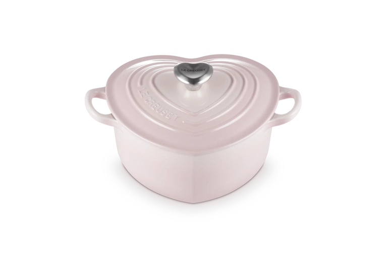 Le Creuset - brytfanna w kształcie serca 20 cm Shell Pink