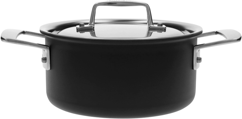 Demeyere - Garnek niski z pokrywką Demeyere Black 5 - 2.2 ltr