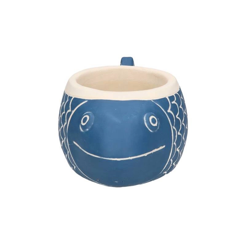 RITUALI DOMESTICI - MARECHIARO Doniczka ryba niebieski
