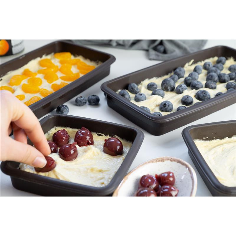 Lurch - silikonowe tacki do pieczenia, 4 szt., 11 x 11 cm (2 szt.), 24 x 11 cm (2 szt.) FlexiForm