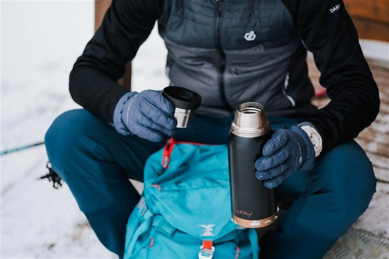 Vialli Design - Termos turystyczny 1l FUORI czarny Rose Gold