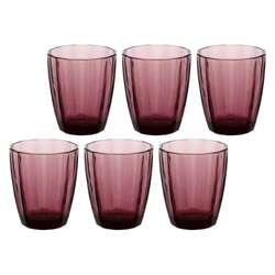Rose&Tulipani - zestaw 6 szklanek 320 ml purpurowy Amami