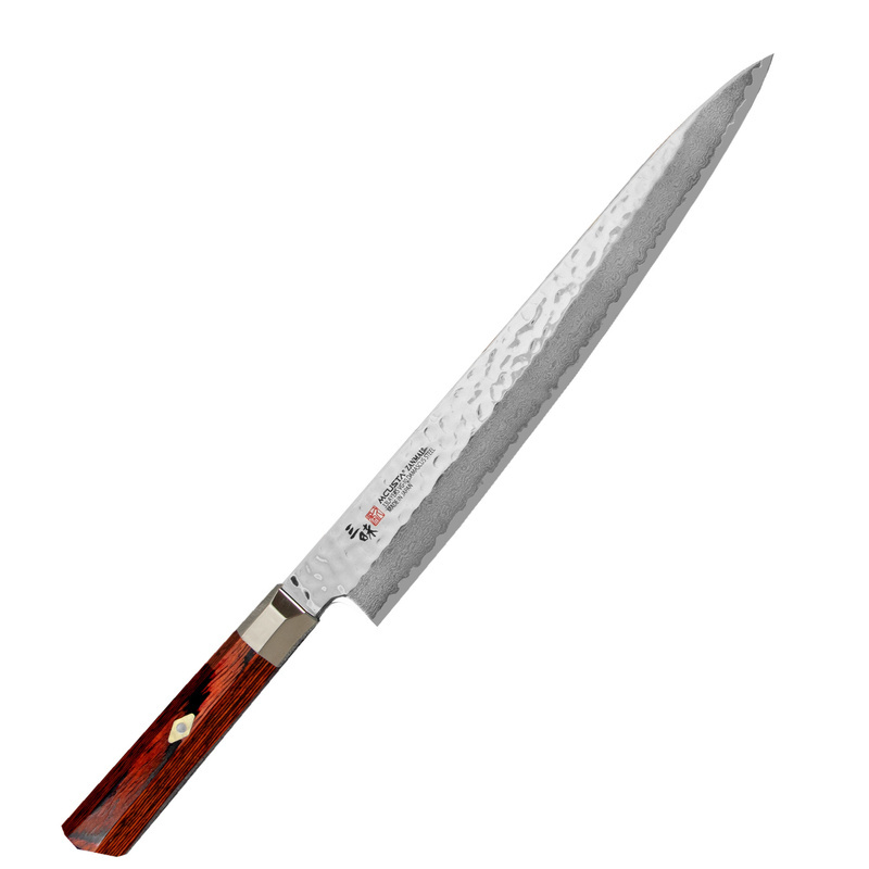 Mcusta Zanmai - VG-10 Supreme Hammered Nóż Sujihiki 27cm