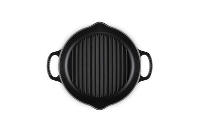 Le Creuset - patelnia żeliwna grillowa 25 cm Czarny Mat