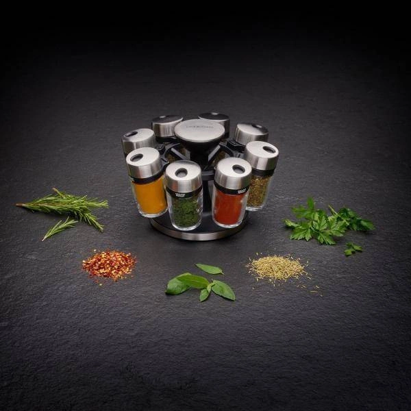 Cole & Mason - Przyprawnik- karuzela Premium z 8 przyprawami -