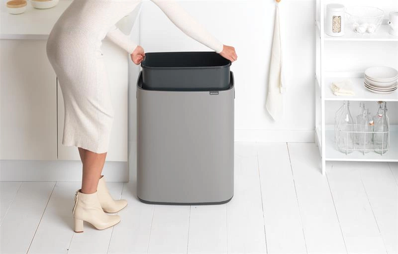 Brabantia - Kosz na śmieci Touch Bin BO 60l mineralny szary