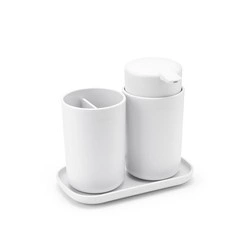 Brabantia - Zestaw akcesoriów łazienkowych 3 szt. ReNew biały