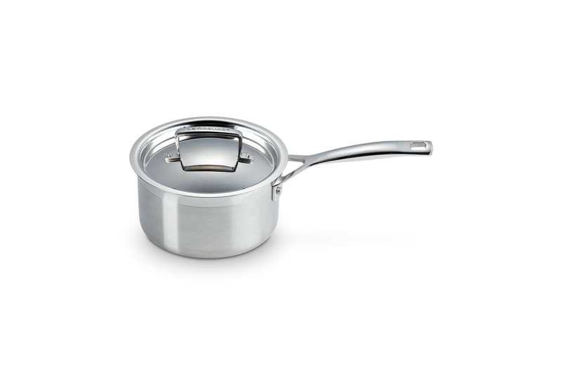 Le Creuset 3-ply dwie komplet garnków i patelnia