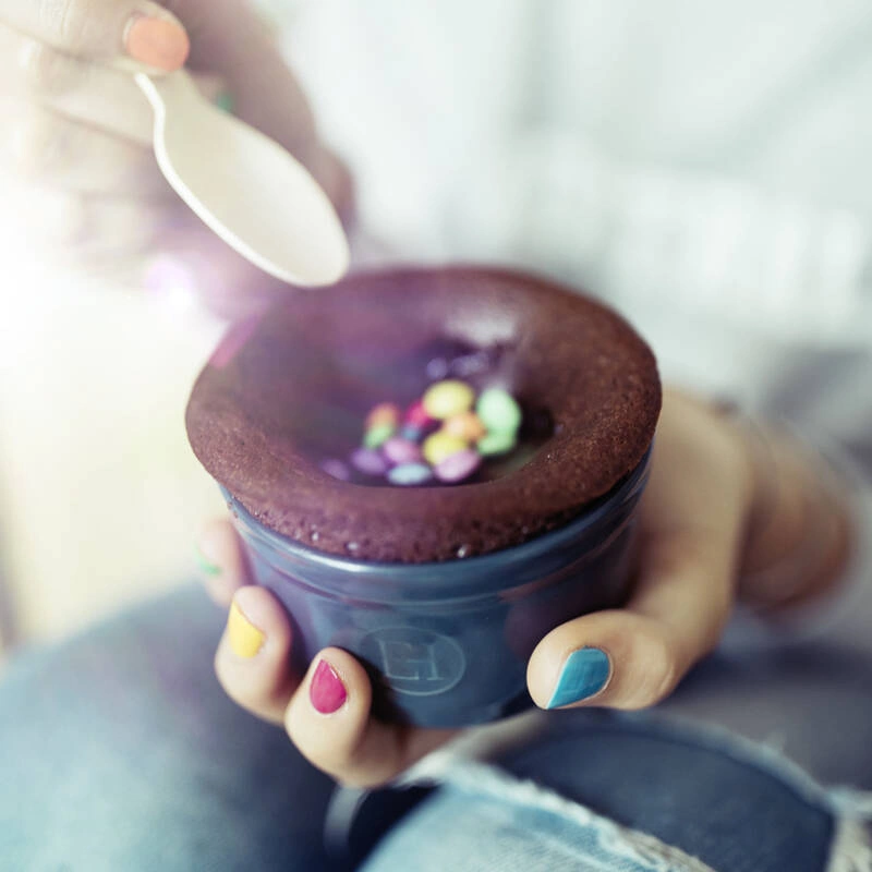 Emile Henry - Zestaw dwóch miseczek do zapiekania typu ramekin - N°10 - czarny