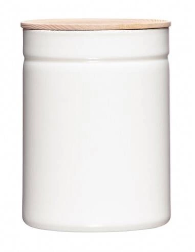 Riess - Pojemnik z drewnianą pokrywą 2,2l Pure White