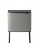 Brabantia - Kosz na śmieci Touch Bin Bo 11+23l szary Mineral Concrete