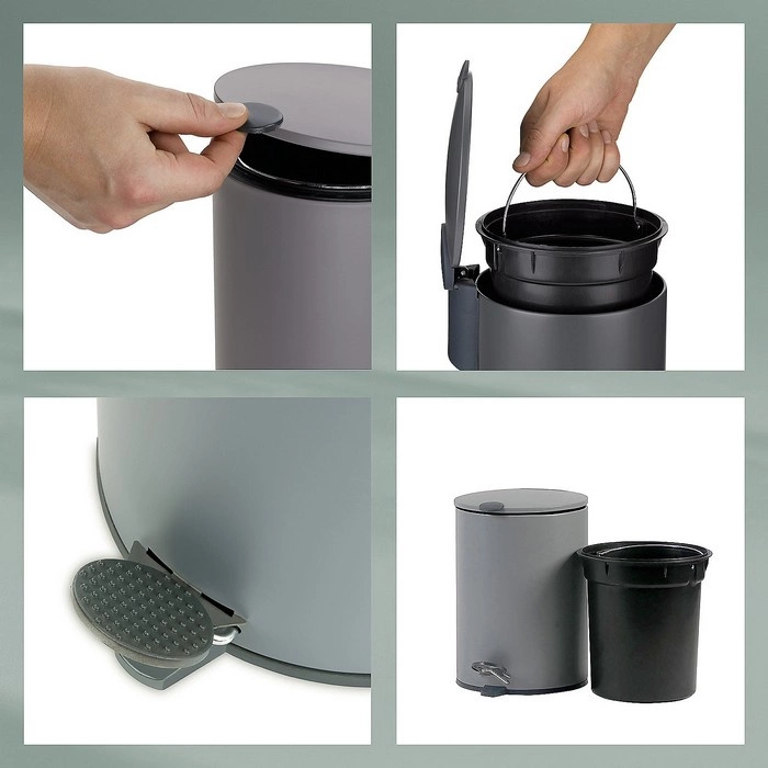 Kela - Kosz na śmieci 12 l jasnoszary Mats