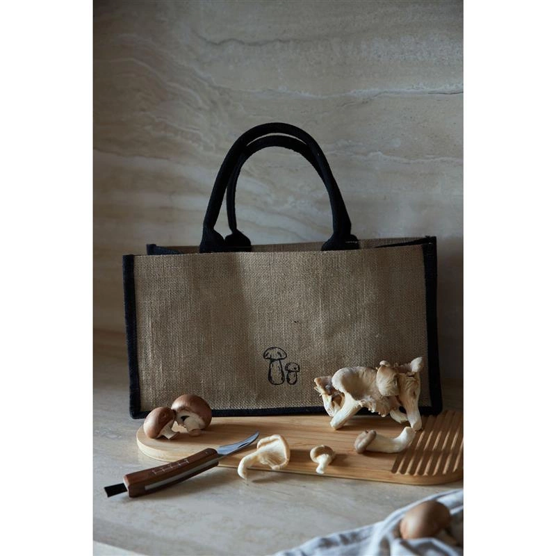 Sagaform - torba z nożem do grzybów, juta, 40 x 19 x 22 cm Karl-Johan