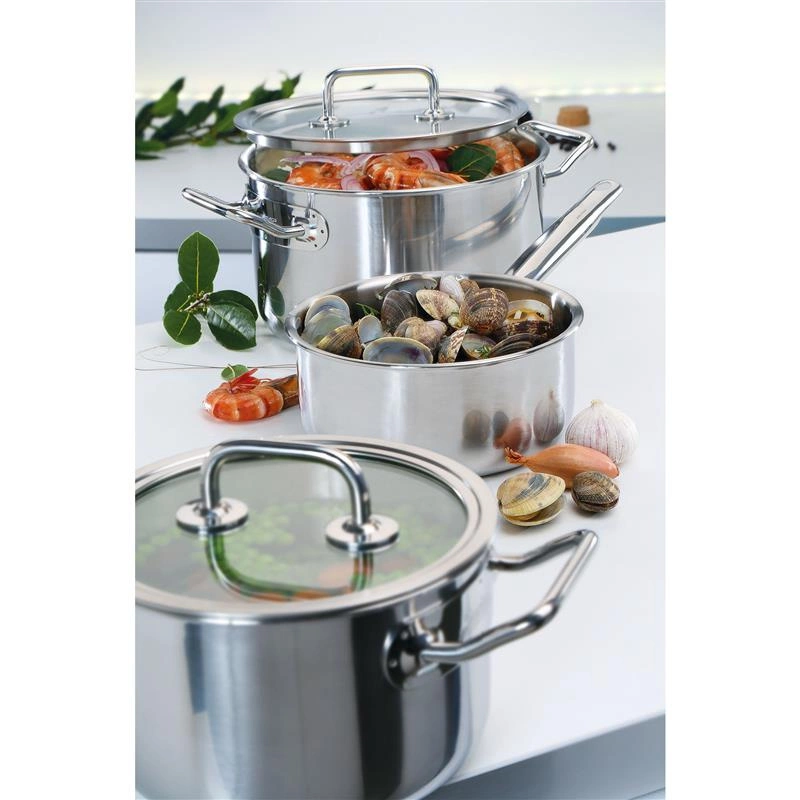 Spring - zestaw garnków, 3 el., stal nierdzewna 18/0 BRIGADE BASIC