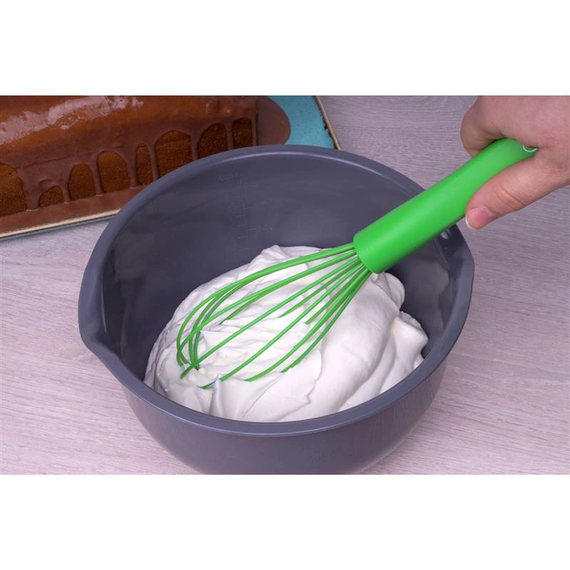 Lurch - wąska trzepaczka, silikon, 28 cm, zielona Smart Tools