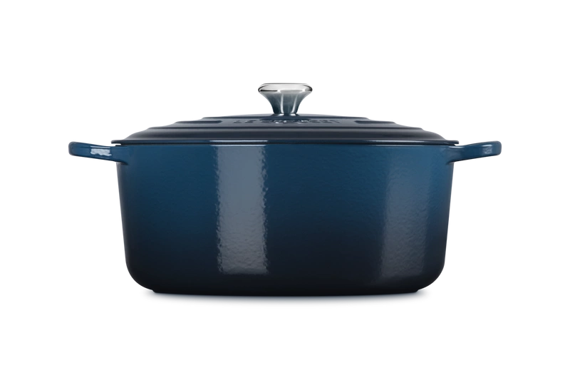 Le Creuset brytfanna żeliwna emaliowana Signature okrągła 34 cm 12 l nuit