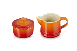 Le Creuset - cukierniczka i mlecznik płomienny
