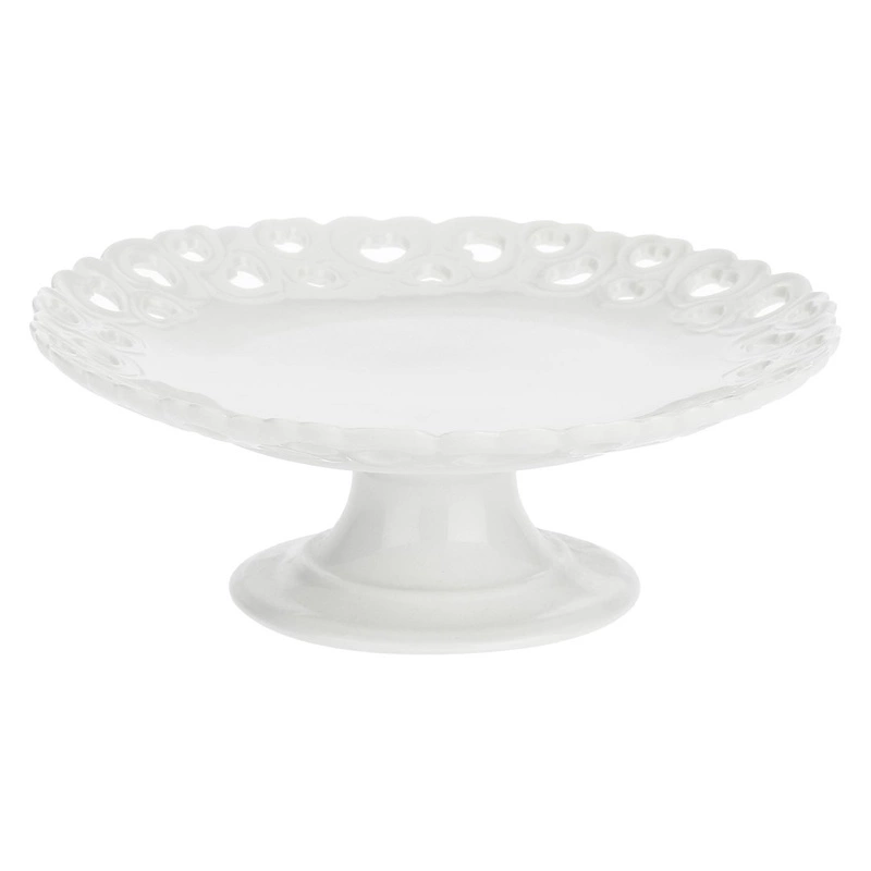 La Porcellana Bianca - zdobiona patera do ciasta 20 cm Valentino